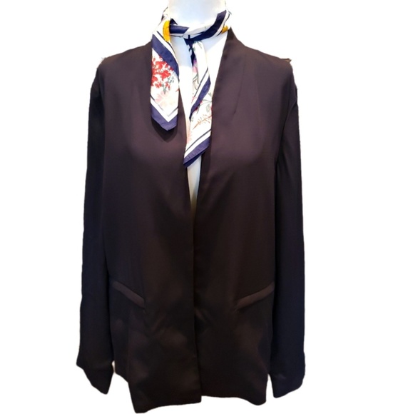 Reiss Jackets & Blazers - Reiss | Navy Open Hip Length Blazer Zip Pockets 10